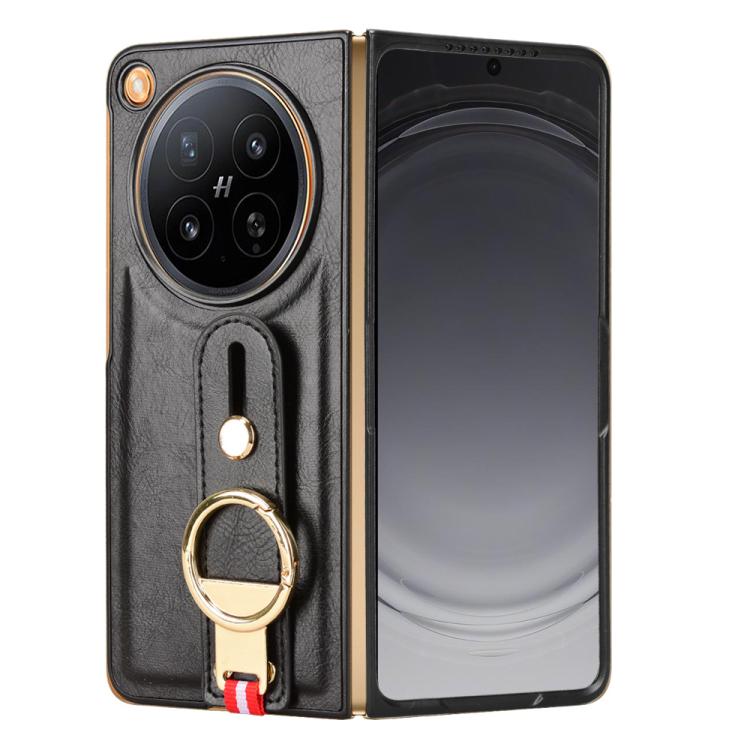 For OPPO Find N6 Wristband Leather Back Phone Case