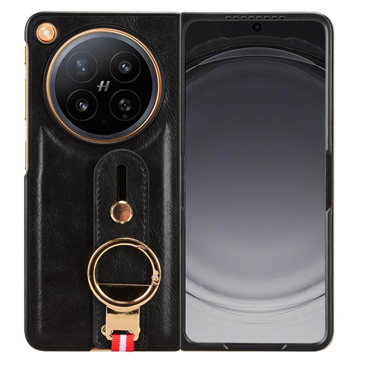 For OPPO Find N6 Wristband Leather Back Phone Case