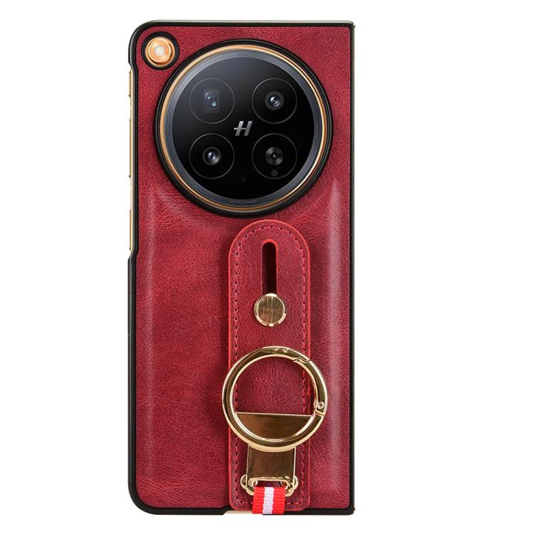 For OPPO Find N6 Wristband Leather Back Phone Case