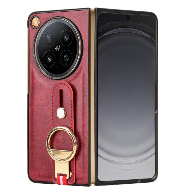 For OPPO Find N6 Wristband Leather Back Phone Case