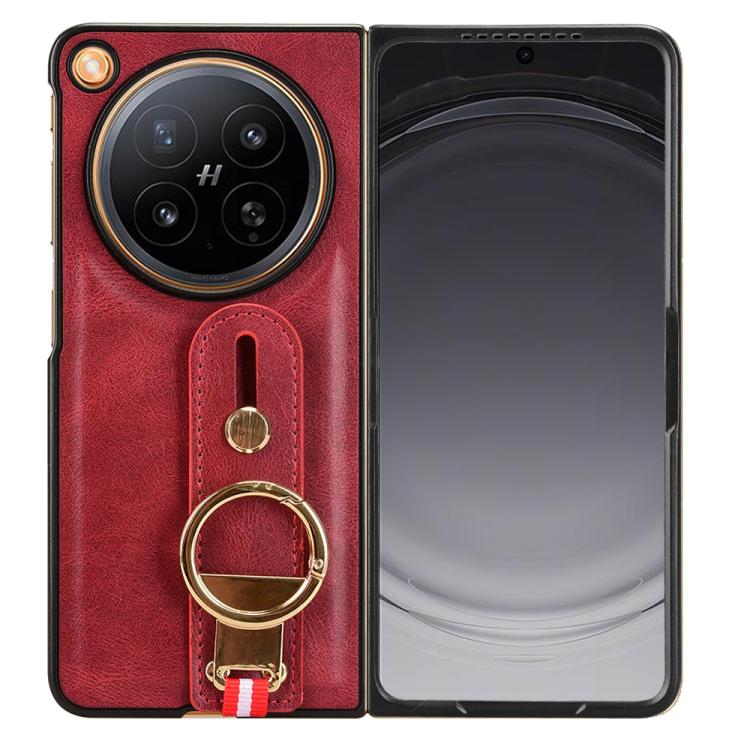 For OPPO Find N6 Wristband Leather Back Phone Case