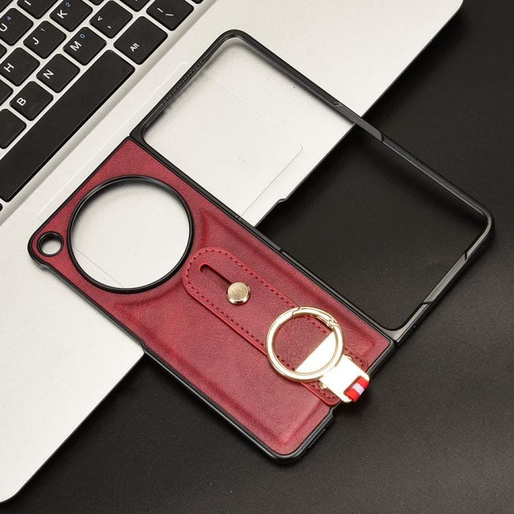 For OPPO Find N6 Wristband Leather Back Phone Case