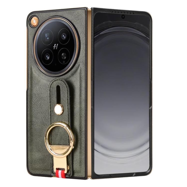 For OPPO Find N6 Wristband Leather Back Phone Case