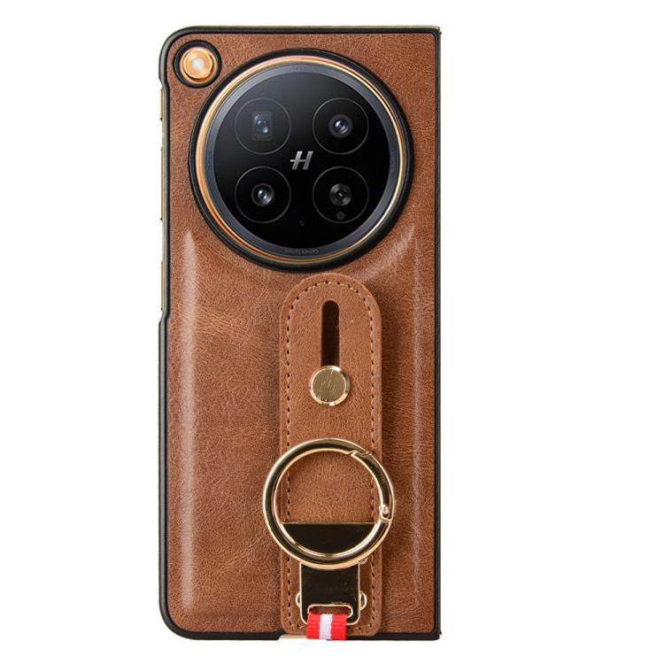 For OPPO Find N6 Wristband Leather Back Phone Case