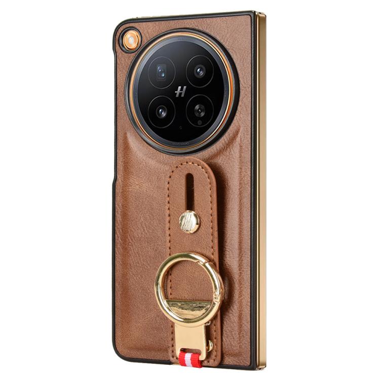 For OPPO Find N6 Wristband Leather Back Phone Case
