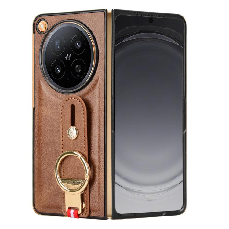 For OPPO Find N6 Wristband Leather Back Phone Case