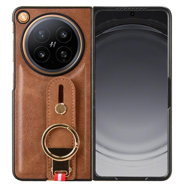 For OPPO Find N6 Wristband Leather Back Phone Case