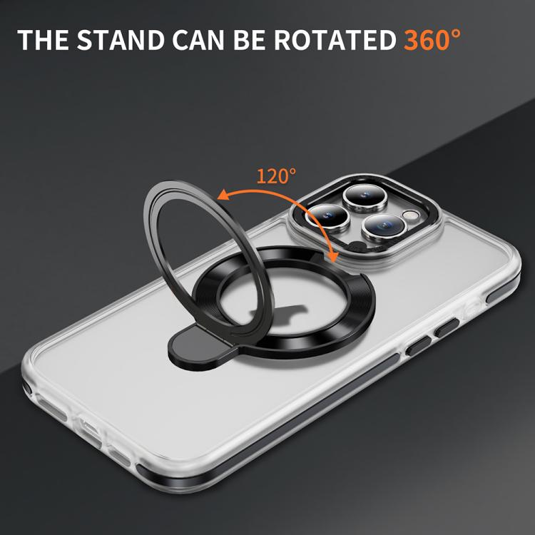 For iPhone 14 Pro Two Color TPU Hybrid Acrylic MagSafe Magnetic Holder Phone Case