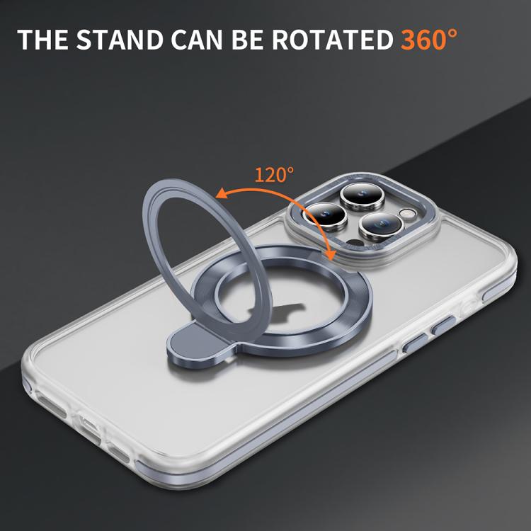 For iPhone 14 Pro Max Two Color TPU Hybrid Acrylic MagSafe Magnetic Holder Phone Case