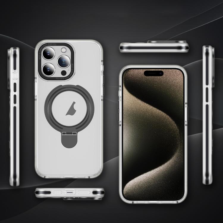 For iPhone 13 Pro Two Color TPU Hybrid Acrylic MagSafe Magnetic Holder Phone Case
