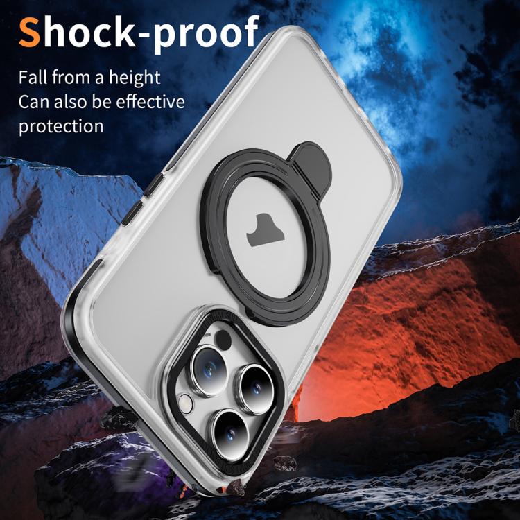 For iPhone 13 Pro Two Color TPU Hybrid Acrylic MagSafe Magnetic Holder Phone Case