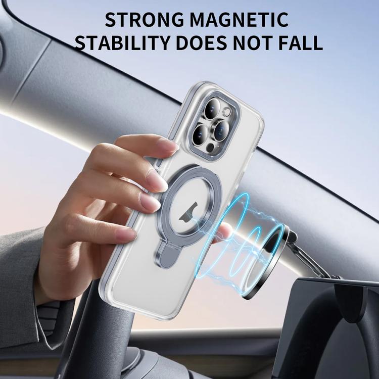 For iPhone 13 Pro Two Color TPU Hybrid Acrylic MagSafe Magnetic Holder Phone Case