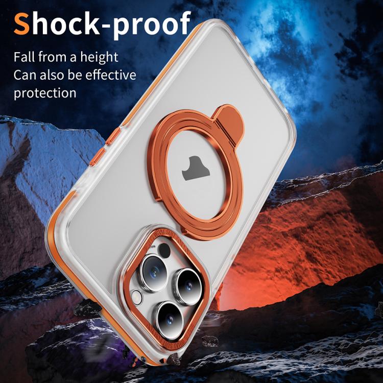 For iPhone 12 Pro Max Two Color TPU Hybrid Acrylic MagSafe Magnetic Holder Phone Case
