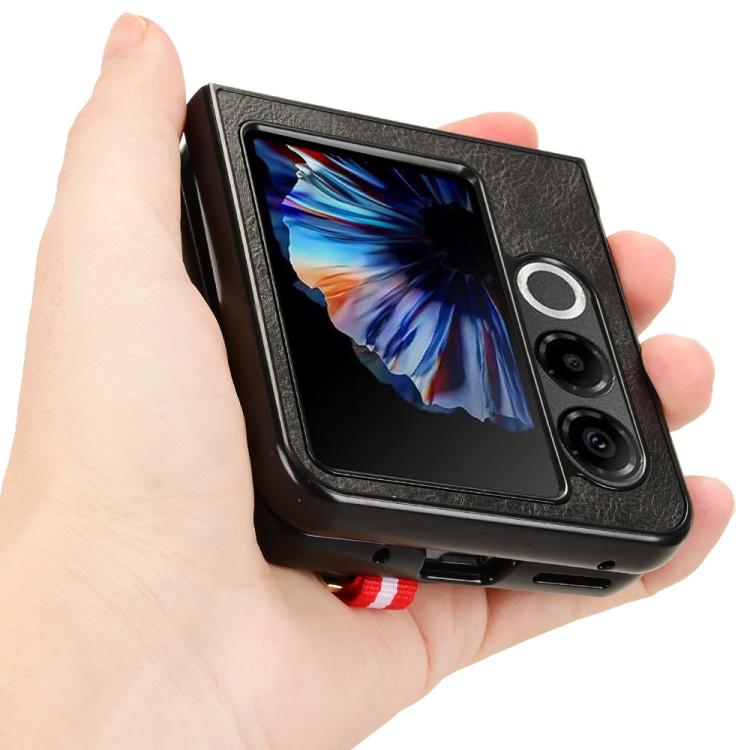 For ZTE nubia Flip2 A404ZT Wristband Leather Back Phone Case