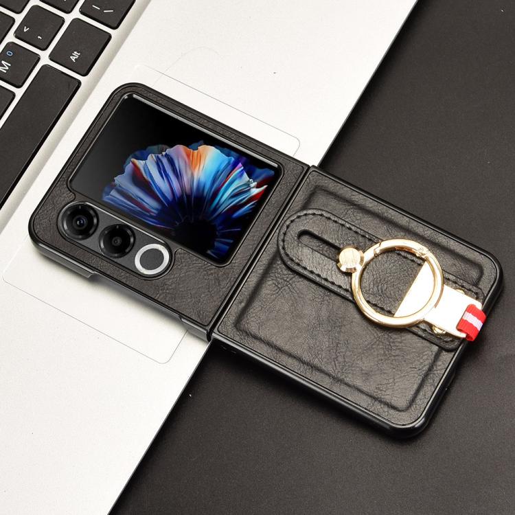 For ZTE nubia Flip2 A404ZT Wristband Leather Back Phone Case