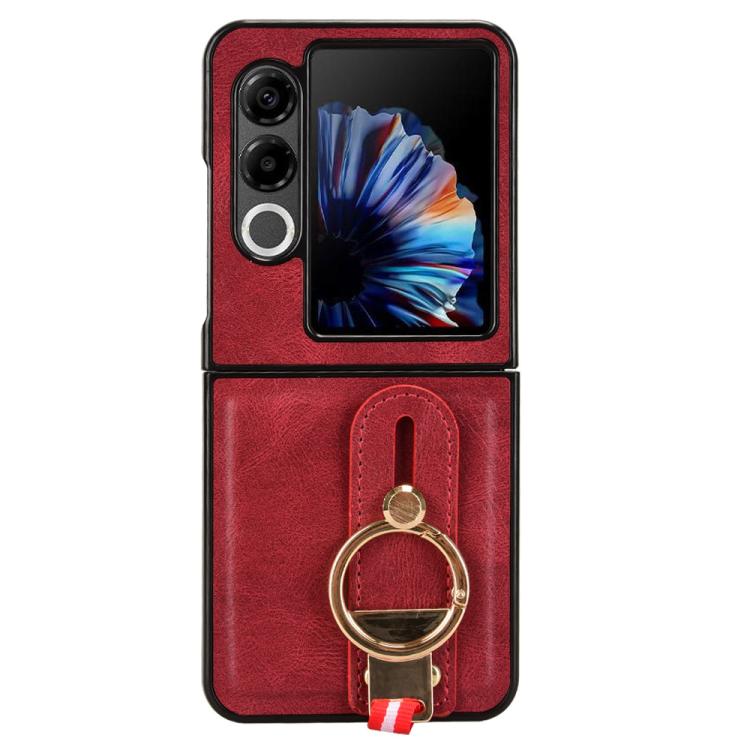 For ZTE nubia Flip2 A404ZT Wristband Leather Back Phone Case