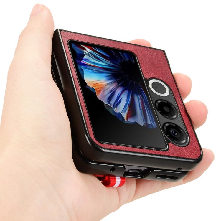 For ZTE nubia Flip2 A404ZT Wristband Leather Back Phone Case