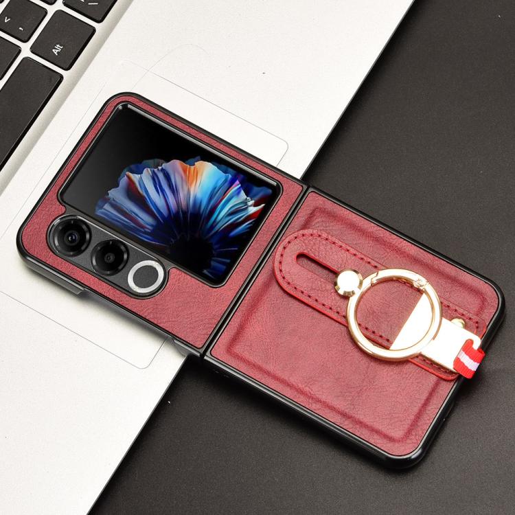 For ZTE nubia Flip2 A404ZT Wristband Leather Back Phone Case