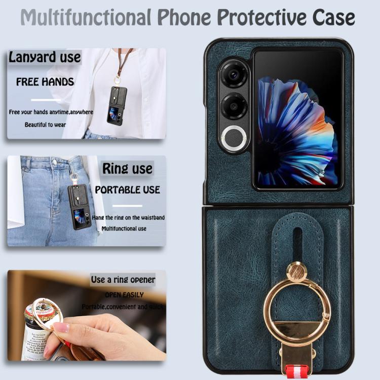 For ZTE nubia Flip2 A404ZT Wristband Leather Back Phone Case