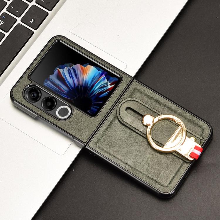 For ZTE nubia Flip2 A404ZT Wristband Leather Back Phone Case