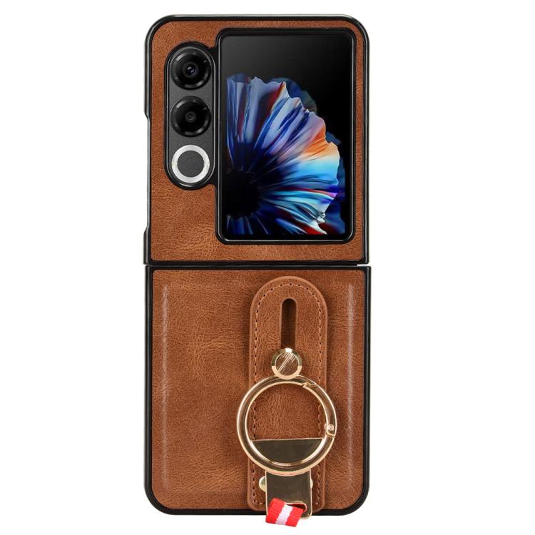 For ZTE nubia Flip2 A404ZT Wristband Leather Back Phone Case