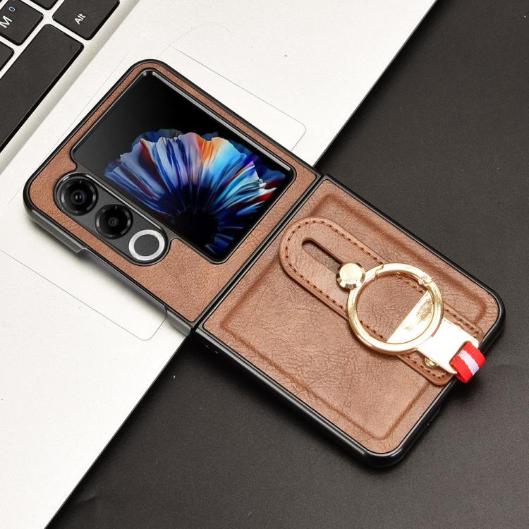 For ZTE nubia Flip2 A404ZT Wristband Leather Back Phone Case
