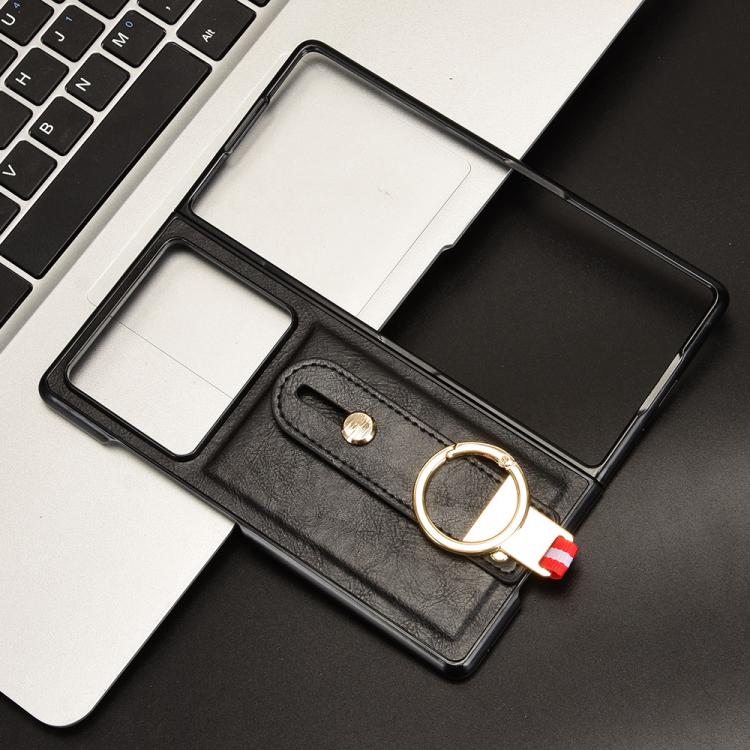 For ZTE nubia Fold Wristband Leather Back Phone Case