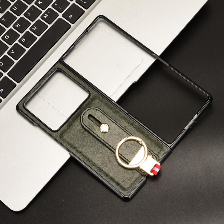 For ZTE nubia Fold Wristband Leather Back Phone Case