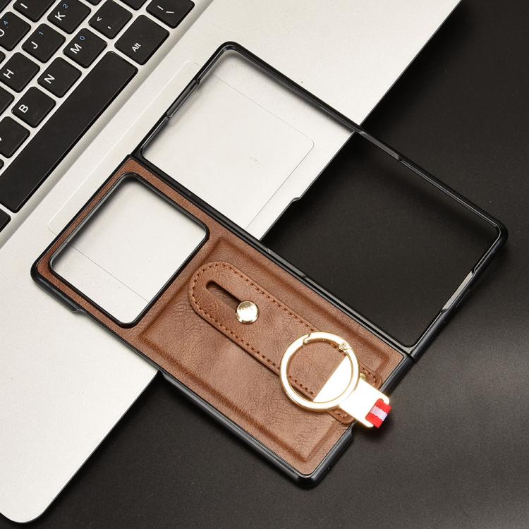 For ZTE nubia Fold Wristband Leather Back Phone Case