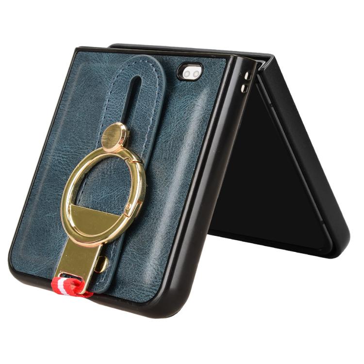 For ZTE nubia Flip3 Wristband Leather Back Phone Case