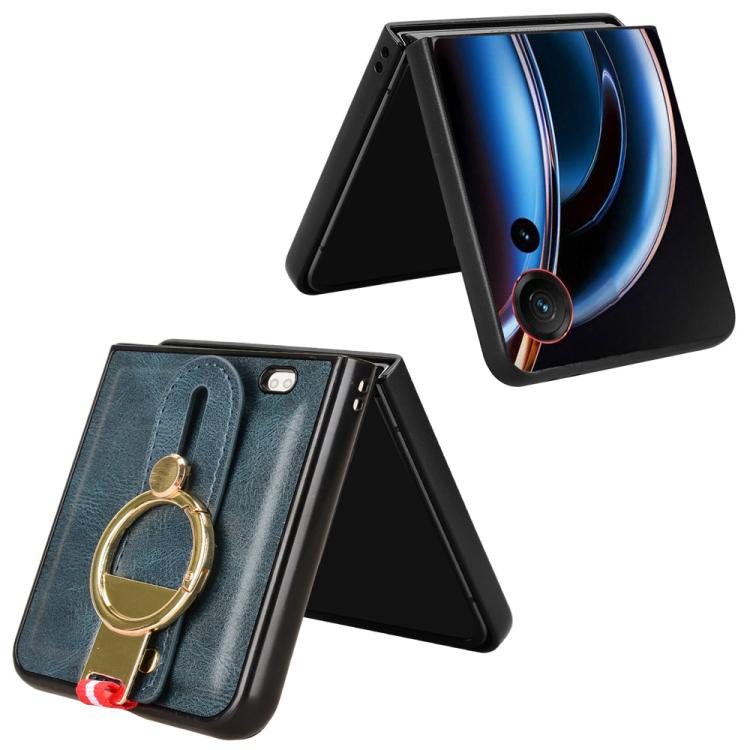 For ZTE nubia Flip3 Wristband Leather Back Phone Case
