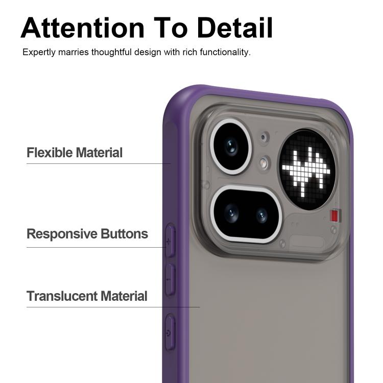 For Nothing Phone 4a Pro Fan Dun Series TPU Hybrid PC Frosted Phone Case
