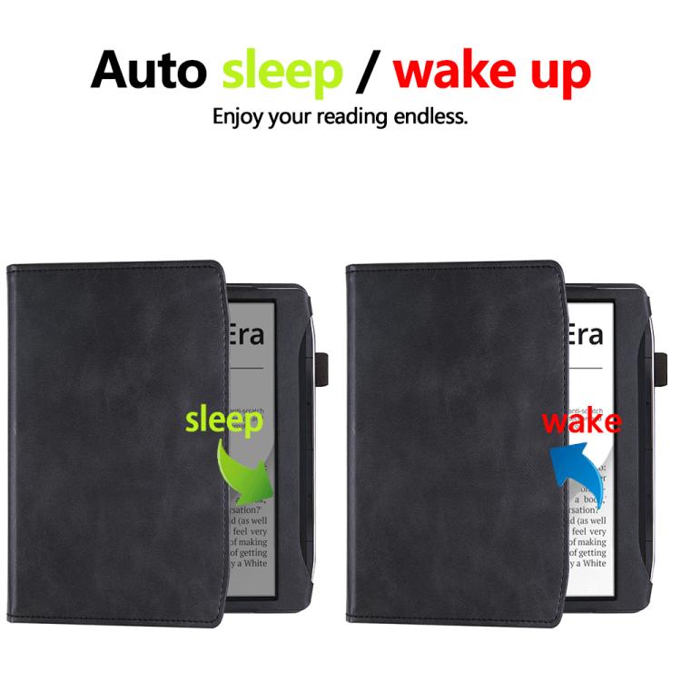 For Pocketbook Era PB700 Calfskin Leather Hand Rest Holder Smart Tablet Case