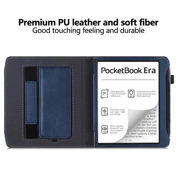For Pocketbook Era PB700 Calfskin Leather Hand Rest Holder Smart Tablet Case
