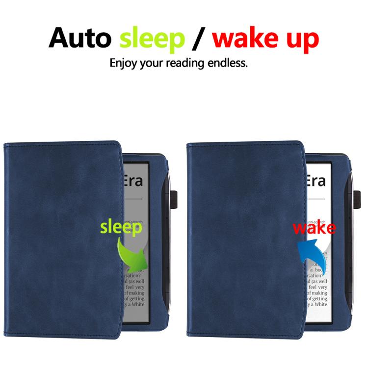 For Pocketbook Era PB700 Calfskin Leather Hand Rest Holder Smart Tablet Case