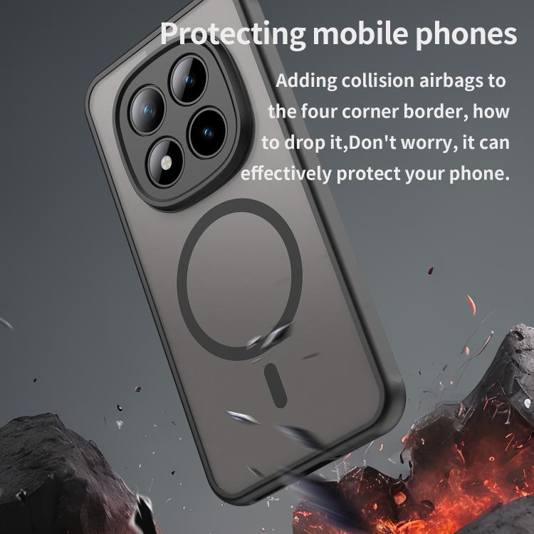 For Xiaomi Poco M8 Pro 5G Fan Dun Series TPU Hybrid PC Frosted Magsafe Phone Case