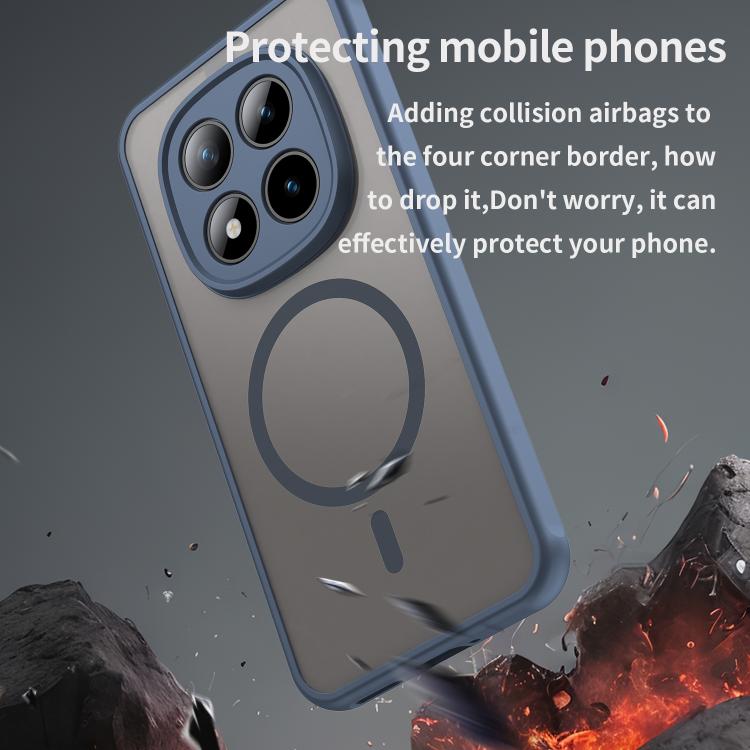 For Xiaomi Poco M8 Pro 5G Fan Dun Series TPU Hybrid PC Frosted Magsafe Phone Case