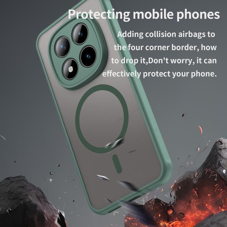 For Xiaomi Poco M8 Pro 5G Fan Dun Series TPU Hybrid PC Frosted Magsafe Phone Case