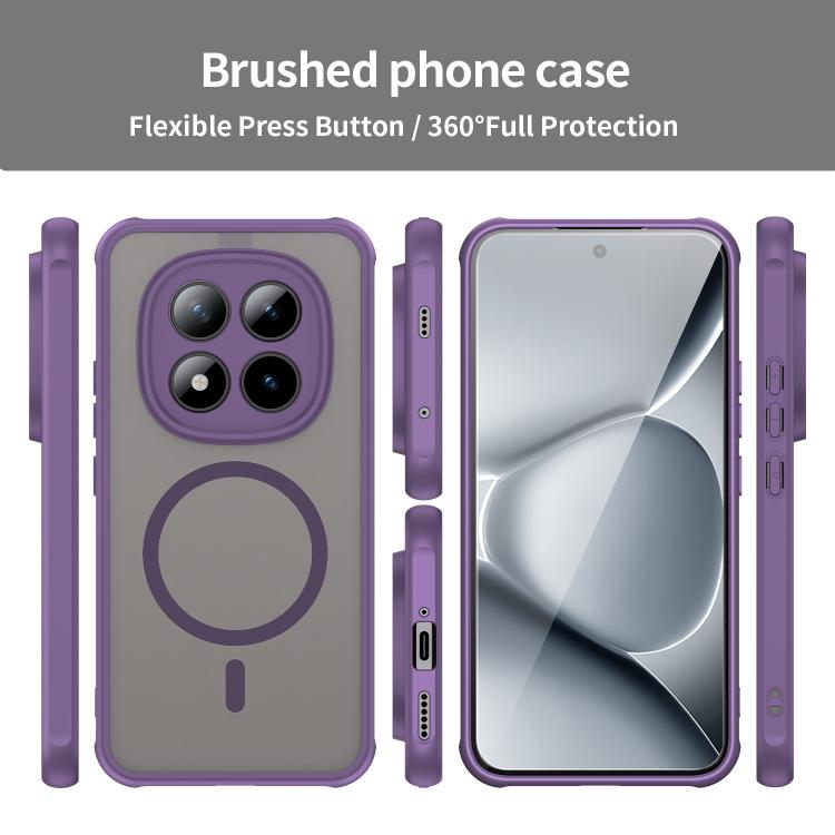 For Xiaomi Poco M8 Pro 5G Fan Dun Series TPU Hybrid PC Frosted Magsafe Phone Case