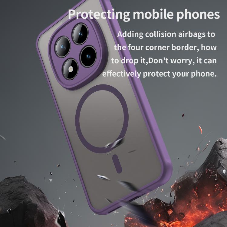 For Xiaomi Poco M8 Pro 5G Fan Dun Series TPU Hybrid PC Frosted Magsafe Phone Case