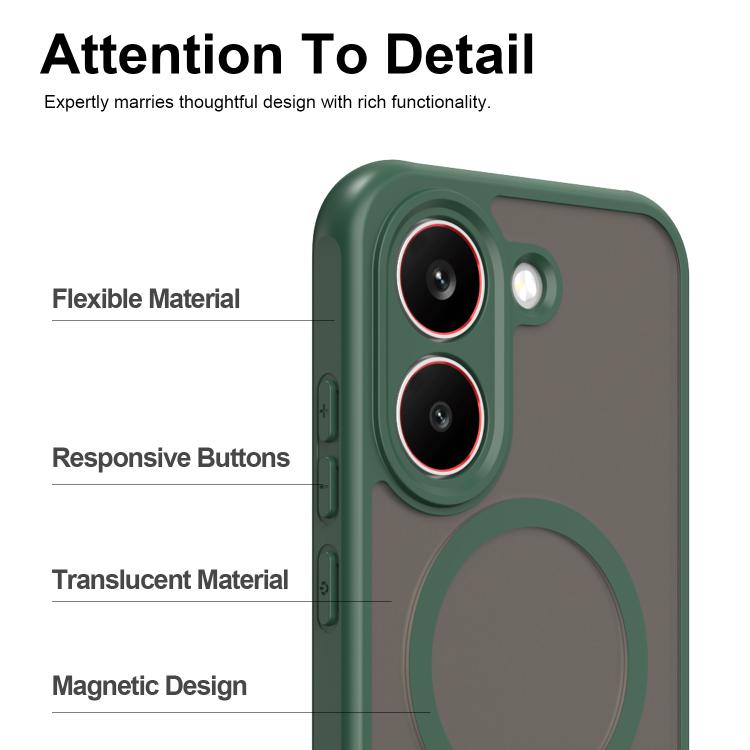 For Xiaomi Poco X8 Pro 5G Fan Dun Series TPU Hybrid PC Frosted Magsafe Phone Case