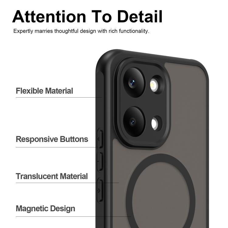 For Redmi Turbo 5 Max/Poco X8 Pro Max 5G Fan Dun Series TPU Hybrid PC Frosted Magsafe Phone Case