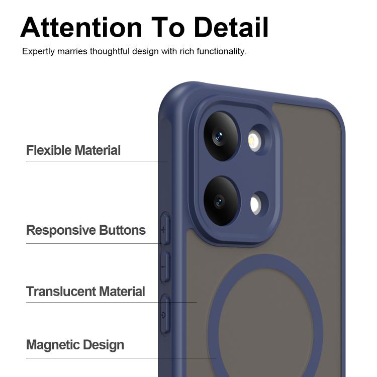 For Redmi Turbo 5 Max/Poco X8 Pro Max 5G Fan Dun Series TPU Hybrid PC Frosted Magsafe Phone Case