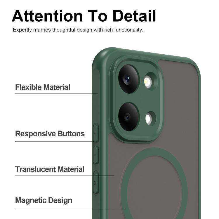 For Redmi Turbo 5 Max/Poco X8 Pro Max 5G Fan Dun Series TPU Hybrid PC Frosted Magsafe Phone Case