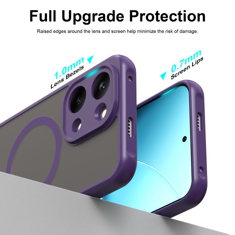 For Redmi Turbo 5 Max/Poco X8 Pro Max 5G Fan Dun Series TPU Hybrid PC Frosted Magsafe Phone Case