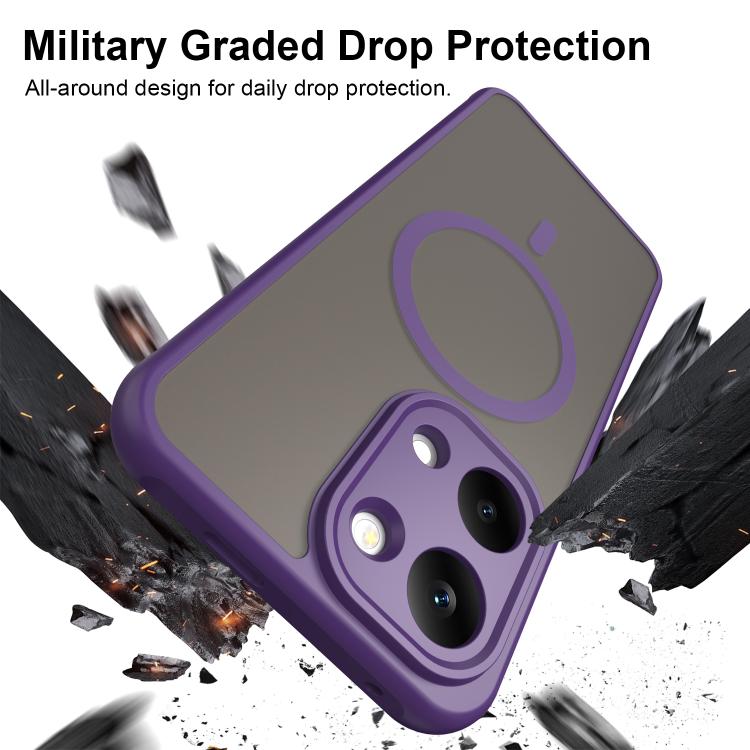 For Redmi Turbo 5 Max/Poco X8 Pro Max 5G Fan Dun Series TPU Hybrid PC Frosted Magsafe Phone Case