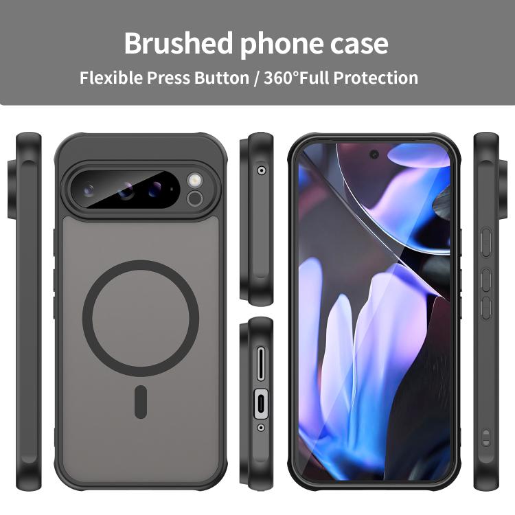 For Google Pixel 9 Pro XL Fan Dun Series TPU Hybrid PC Frosted Magsafe Phone Case