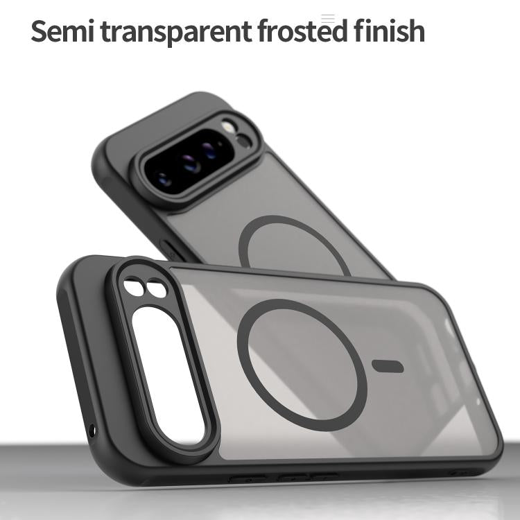 For Google Pixel 9 Pro XL Fan Dun Series TPU Hybrid PC Frosted Magsafe Phone Case
