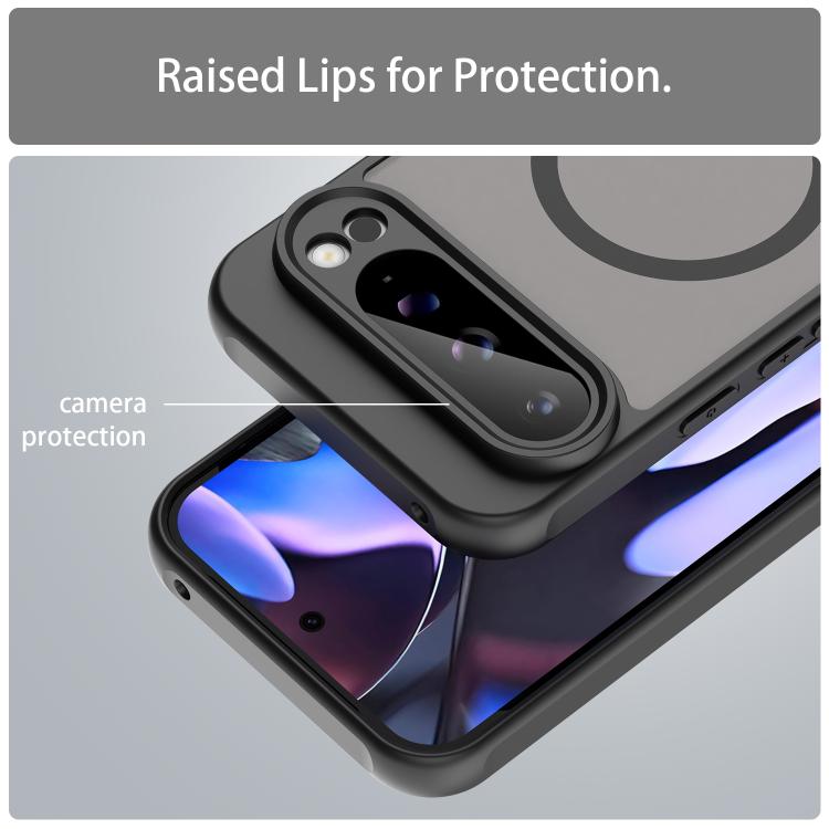 For Google Pixel 9 Pro XL Fan Dun Series TPU Hybrid PC Frosted Magsafe Phone Case