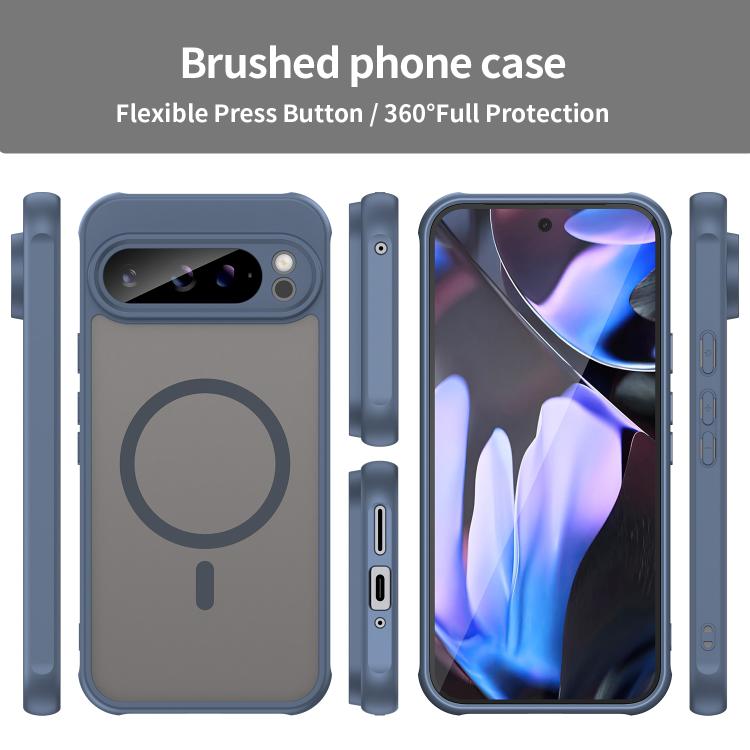 For Google Pixel 9 Pro XL Fan Dun Series TPU Hybrid PC Frosted Magsafe Phone Case